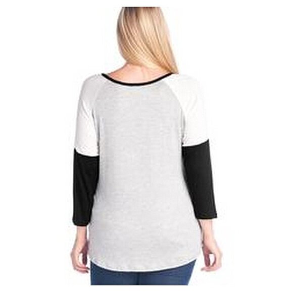 Thankful Grateful and Truly Blessed Plus Size Gold Foil Heart Color Block Black - Picture 4 of 5